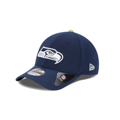 Blue Seattle Seahawks Hat - New Era NFL Team Classic 39THIRTY Stretch Fit Caps USA4068931